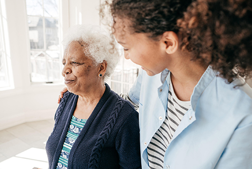 Retirement assisted living Two women smiling